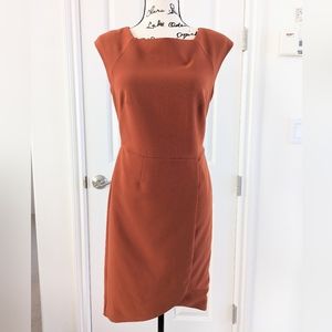 The Limited Fall Burnt Orange Sheath Midi Dress Size 4